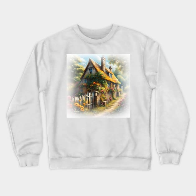 Dreamy Home Down a Country Lane Crewneck Sweatshirt by Viking Visual - Lori Svensen